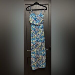 NWT Fire Los Angeles Women’s Floral Blue Maxi Dress size XS